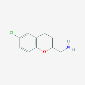 molecular formula C10H12ClNO B13920535 (6-Chlorochroman-2-yl)methanamine 