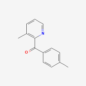 molecular formula C14H13NO B1392054 2-(4-甲基苯甲酰)-3-甲基吡啶 CAS No. 1187164-16-4