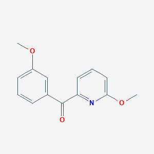 molecular formula C14H13NO3 B1392056 2-(3-Methoxybenzoyl)-6-methoxypyridine CAS No. 1187166-92-2