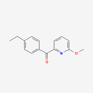 molecular formula C15H15NO2 B1392059 2-(4-Ethylbenzoyl)-6-methoxypyridine CAS No. 1187167-93-6