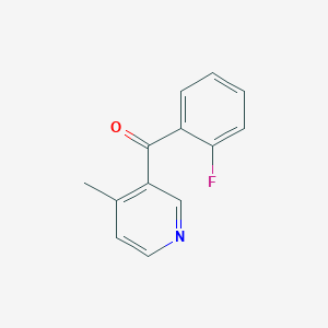 molecular formula C13H10FNO B1392060 3-(2-氟苯甲酰)-4-甲基吡啶 CAS No. 1187166-37-5