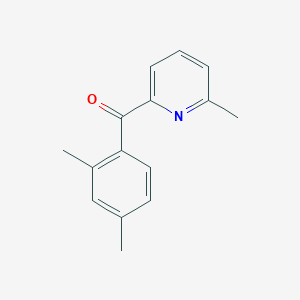 molecular formula C15H15NO B1392061 2-(2,4-二甲基苯甲酰基)-6-甲基吡啶 CAS No. 1187163-27-4