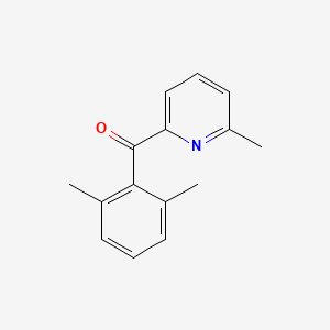 molecular formula C15H15NO B1392063 2-(2,6-二甲苯甲酰)-6-甲基吡啶 CAS No. 1187166-01-3