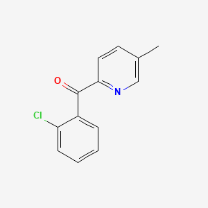 molecular formula C13H10ClNO B1392068 2-(2-Chlorobenzoyl)-5-methylpyridine CAS No. 1106005-45-1