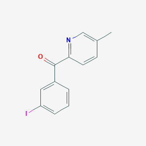 B1392073 2-(3-Iodobenzoyl)-5-methylpyridine CAS No. 1187163-41-2
