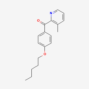 B1392083 3-Methyl-2-(4-pentyloxybenzoyl)pyridine CAS No. 1187167-21-0