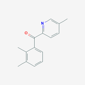 molecular formula C15H15NO B1392085 2-(2,3-二甲基苯甲酰)-5-甲基吡啶 CAS No. 1187164-90-4