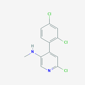 6-Chloro-4-(2,4-dichlorophenyl)-N-methylpyridin-3-amine