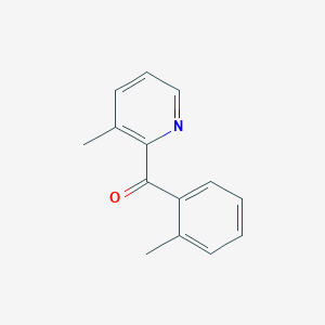 molecular formula C14H13NO B1392111 2-(2-甲基苯甲酰)-3-甲基吡啶 CAS No. 1187165-24-7