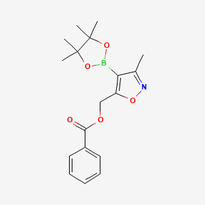 (3-Methyl-4-(4,4,5,5-tetramethyl-1,3,2-dioxaborolan-2-yl)isoxazol-5-yl)methyl benzoate