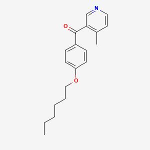 molecular formula C19H23NO2 B1392120 3-(4-己氧基苯甲酰基)-4-甲基吡啶 CAS No. 1187164-05-1