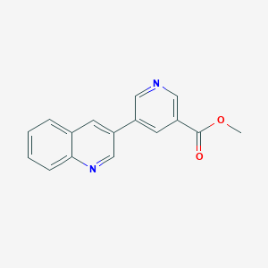 molecular formula C16H12N2O2 B13921243 Methyl 5-(3-quinolinyl)nicotinate CAS No. 893735-07-4