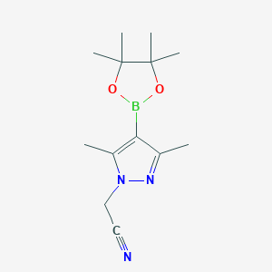 2-[3,5-Dimethyl-4-(4,4,5,5-tetramethyl-1,3,2-dioxaborolan-2-yl)pyrazol-1-yl]acetonitrile