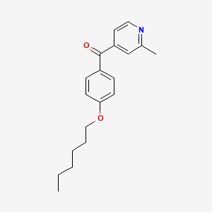 molecular formula C19H23NO2 B1392131 4-(4-己氧基苯甲酰)-2-甲基吡啶 CAS No. 1187169-48-7