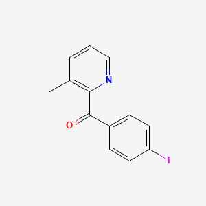 molecular formula C13H10INO B1392137 2-(4-碘苯甲酰)-3-甲基吡啶 CAS No. 1187171-16-9