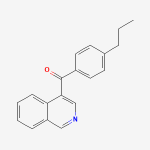 molecular formula C19H17NO B1392144 4-(4-丙基苯甲酰)异喹啉 CAS No. 1187166-90-0