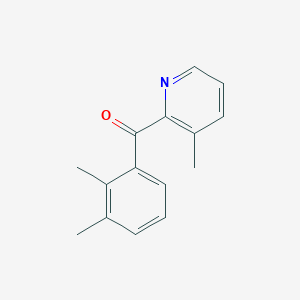 molecular formula C15H15NO B1392147 2-(2,3-Dimethylbenzoyl)-3-methylpyridine CAS No. 1187164-78-8