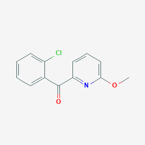molecular formula C13H10ClNO2 B1392148 2-(2-氯苯甲酰)-6-甲氧基吡啶 CAS No. 1187164-93-7