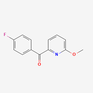 molecular formula C13H10FNO2 B1392149 2-(4-Fluorobenzoyl)-6-methoxypyridine CAS No. 1187167-76-5