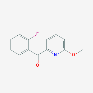 molecular formula C13H10FNO2 B1392152 2-(2-氟苯甲酰)-6-甲氧基吡啶 CAS No. 1187167-70-9