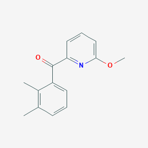 B1392155 2-(2,3-Dimethylbenzoyl)-6-methoxypyridine CAS No. 1187164-49-3