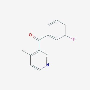 molecular formula C13H10FNO B1392159 3-(3-氟苯甲酰)-4-甲基吡啶 CAS No. 158978-25-7