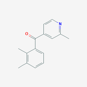 molecular formula C15H15NO B1392163 4-(2,3-二甲基苯甲酰)-2-甲基吡啶 CAS No. 1187167-66-3