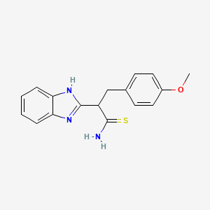 B1392166 2-(1H-1,3-benzodiazol-2-yl)-3-(4-methoxyphenyl)propanethioamide CAS No. 1260918-96-4