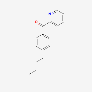 molecular formula C18H21NO B1392167 3-甲基-2-(4-戊基苯甲酰)吡啶 CAS No. 1187165-62-3