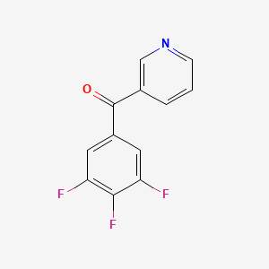 molecular formula C12H6F3NO B1392170 3-(3,4,5-三氟苯甲酰)吡啶 CAS No. 1187171-29-4