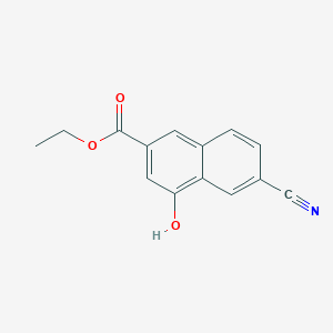 6-Cyano-4-hydroxy-2-naphthalenecarboxylic acid ethyl ester