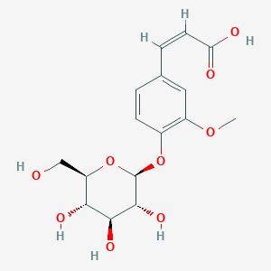 (Z)-3-[3-methoxy-4-[(2S,3R,4S,5S,6R)-3,4,5-trihydroxy-6-(hydroxymethyl)oxan-2-yl]oxyphenyl]prop-2-enoic acid