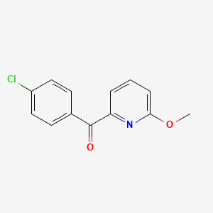molecular formula C13H10ClNO2 B1392176 2-(4-Chlorobenzoyl)-6-methoxypyridine CAS No. 1187171-01-2