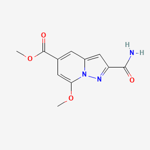 Methyl 2-carbamoyl-7-methoxypyrazolo[1,5-a]pyridine-5-carboxylate