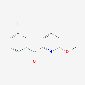 molecular formula C13H10INO2 B1392177 2-(3-Iodobenzoyl)-6-methoxypyridine CAS No. 1187167-18-5