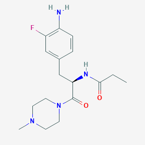 N-[(2R)-3-(4-amino-3-fluorophenyl)-1-(4-methylpiperazin-1-yl)-1-oxopropan-2-yl]propanamide