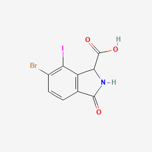 6-Bromo-7-iodo-3-oxoisoindoline-1-carboxylic acid