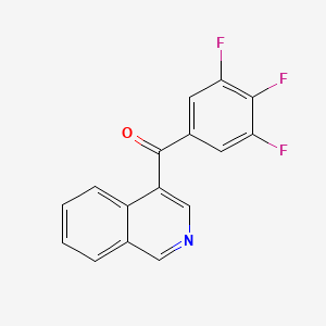 molecular formula C16H8F3NO B1392180 4-(3,4,5-三氟苯甲酰)异喹啉 CAS No. 1187169-84-1