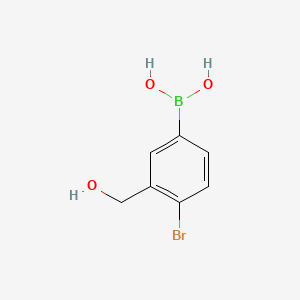 molecular formula C7H8BBrO3 B13921805 (4-Bromo-3-(hydroxymethyl)phenyl)boronic acid 