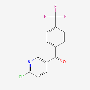molecular formula C13H7ClF3NO B1392181 2-氯-5-(4-三氟甲基苯甲酰)吡啶 CAS No. 875700-47-3