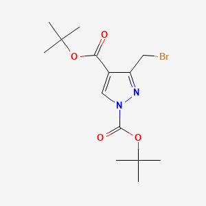 Di-tert-butyl 3-(bromomethyl)-1H-pyrazole-1,4-dicarboxylate