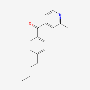 molecular formula C17H19NO B1392187 4-(4-丁基苯甲酰)-2-甲基吡啶 CAS No. 1187168-95-1