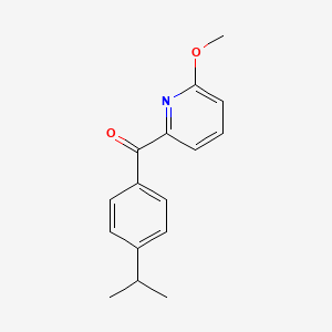 molecular formula C16H17NO2 B1392189 2-(4-Isopropylbenzoyl)-6-methoxypyridine CAS No. 1187167-25-4