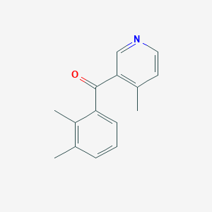 molecular formula C15H15NO B1392194 3-(2,3-二甲基苯甲酰)-4-甲基吡啶 CAS No. 1187166-74-0
