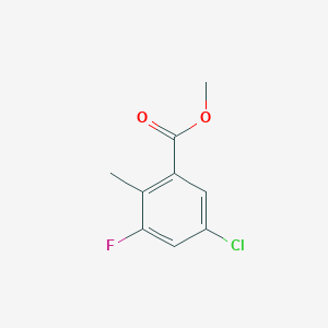 molecular formula C9H8ClFO2 B13921944 Methyl 5-chloro-3-fluoro-2-methylbenzoate 