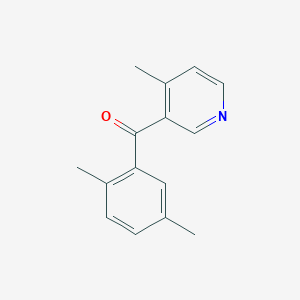 B1392195 3-(2,5-Dimethylbenzoyl)-4-methylpyridine CAS No. 1187171-79-4