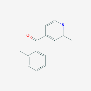 molecular formula C14H13NO B1392199 4-(2-Methylbenzoyl)-2-methylpyridine CAS No. 1187169-16-9