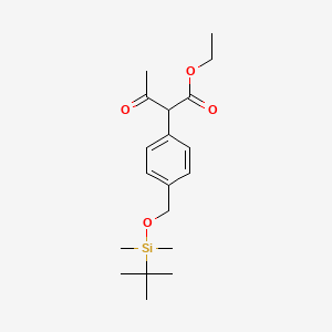 Ethyl 2-(4-((tert-butyldimethylsilyloxy)methyl)phenyl)-3-oxobutanoate