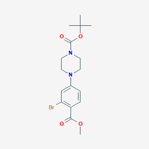 Tert-butyl 4-(3-bromo-4-(methoxycarbonyl)phenyl)piperazine-1-carboxylate