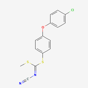 [(4-Chlorophenoxy)phenyl]methyl-cyanocarbonimidodithioate